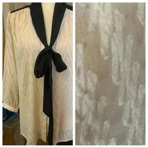 Romeo & Juliet Couture Sheer Chevron Blouse